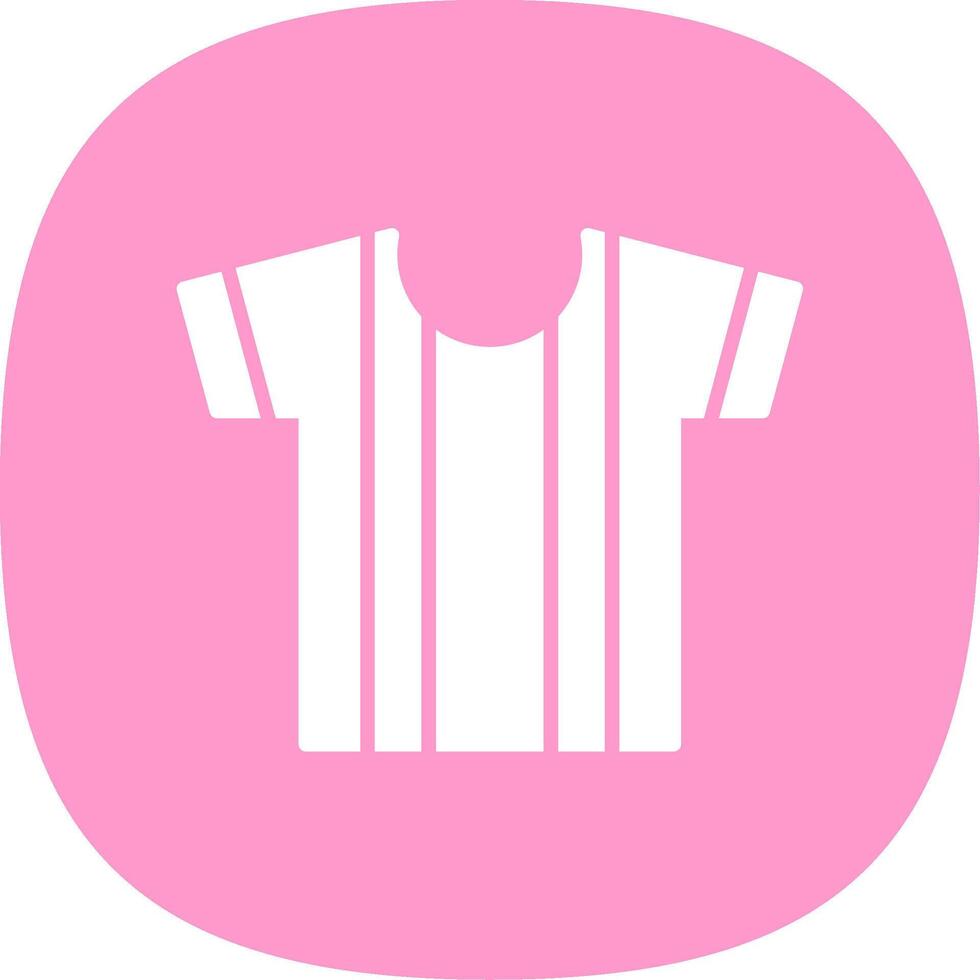 Shirt Glyph Curve Icon Design vector