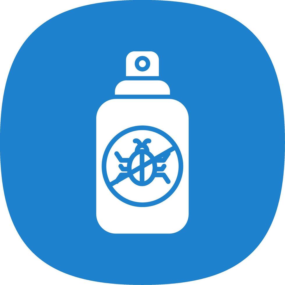 Insect Repellent Glyph Curve Icon Design vector