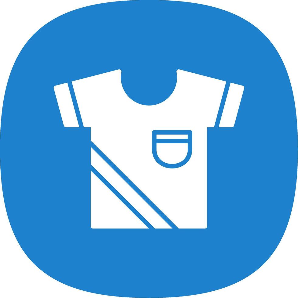 Shirt Glyph Curve Icon Design vector