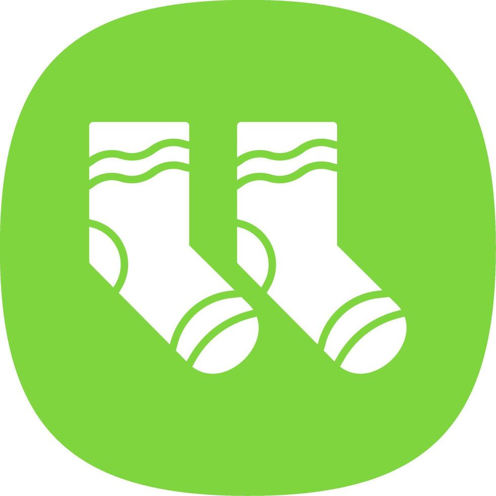 Socks Glyph Curve Icon Design vector