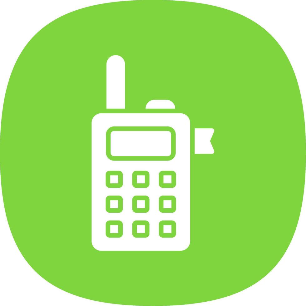 Walkie Talkie Glyph Curve Icon Design vector