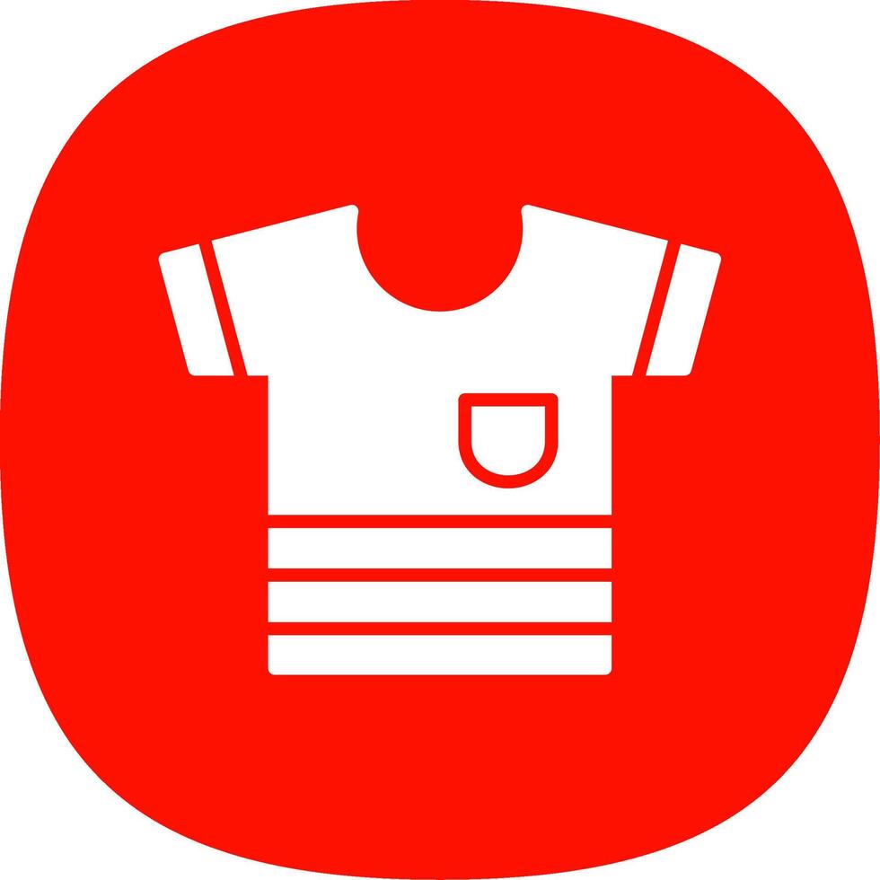 Shirt Glyph Curve Icon Design vector