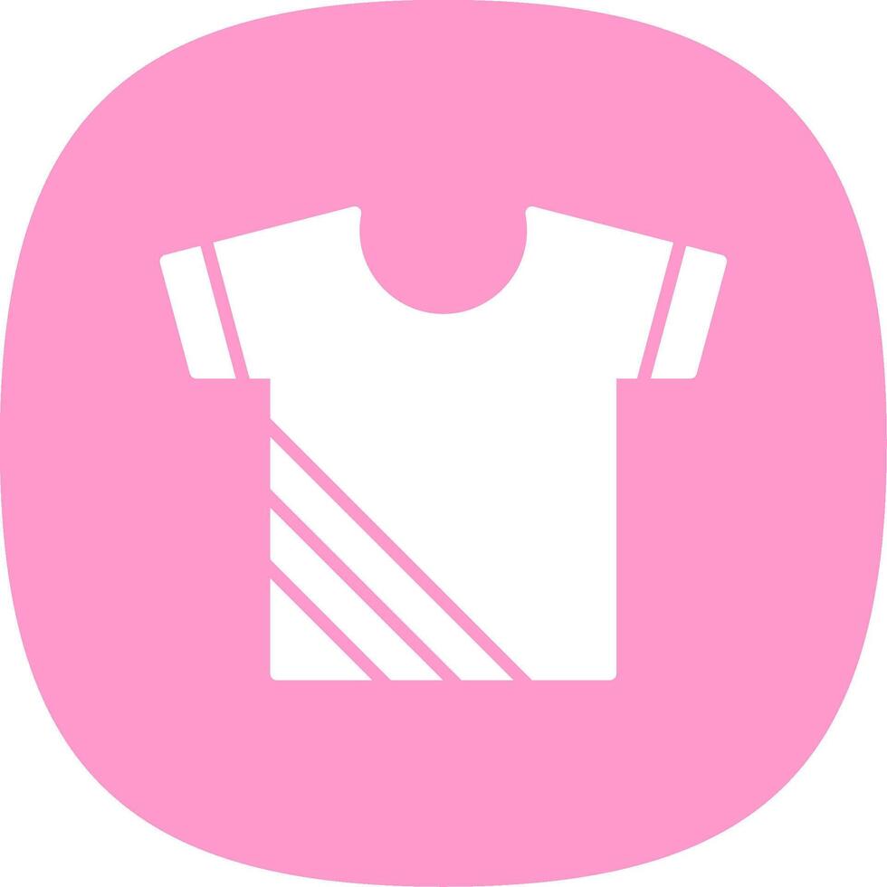 Shirt Glyph Curve Icon Design vector