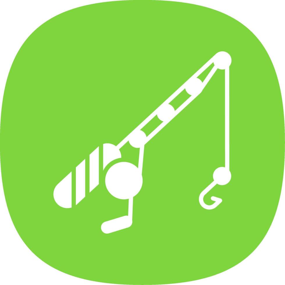 Fishing Hook Glyph Curve Icon Design vector