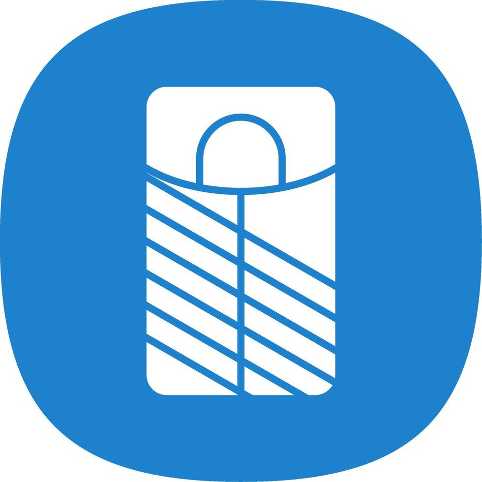 Sleeping Bag Glyph Curve Icon Design vector