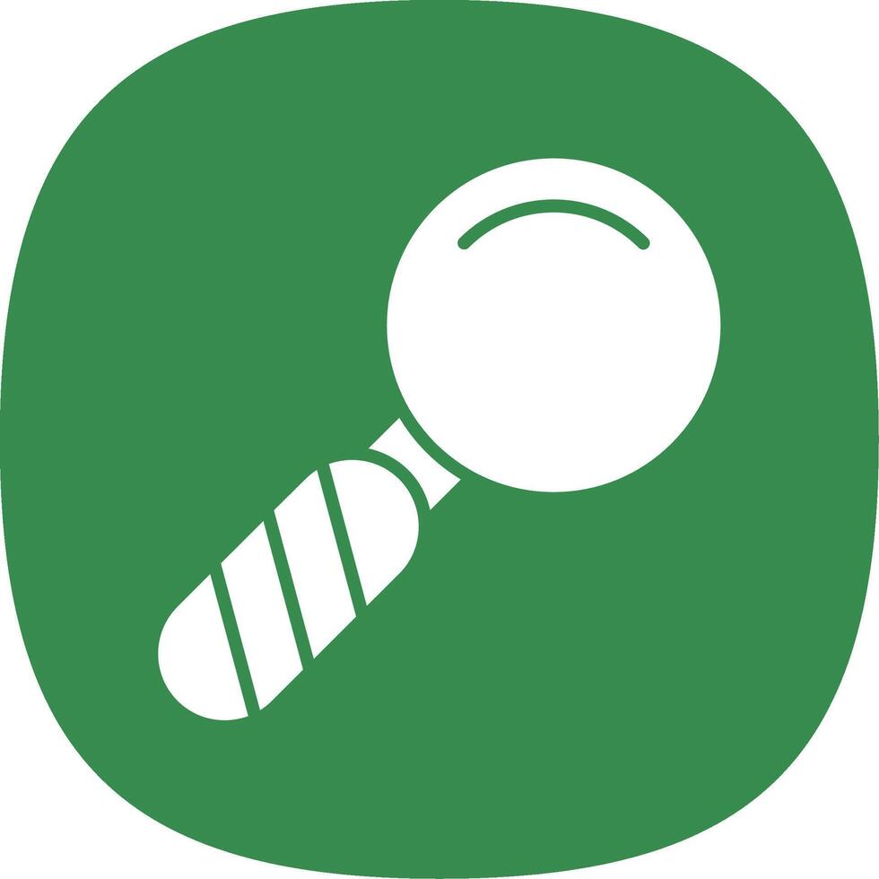 Magnifier Glyph Curve Icon Design vector