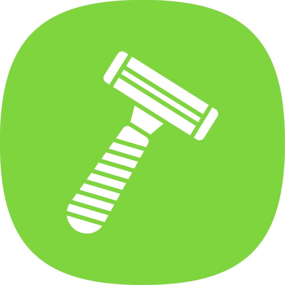 Razor Glyph Curve Icon Design vector