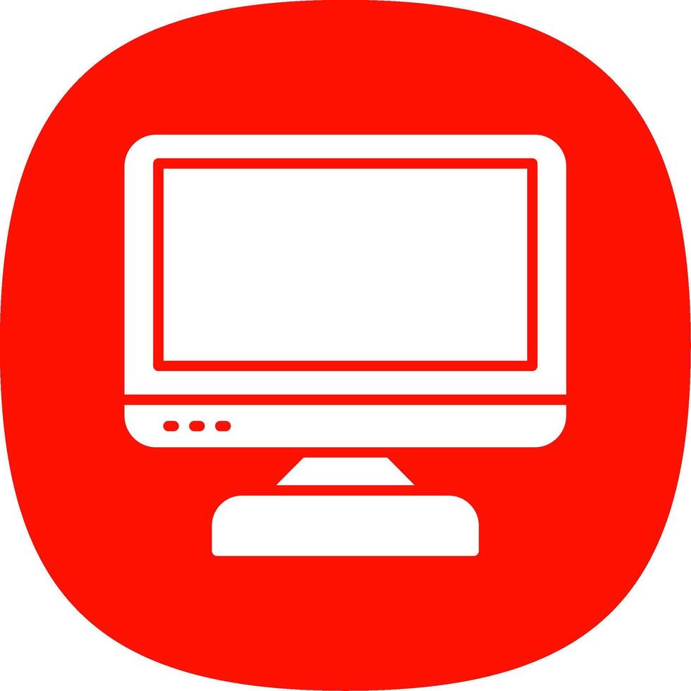 Computer Glyph Curve Icon Design vector