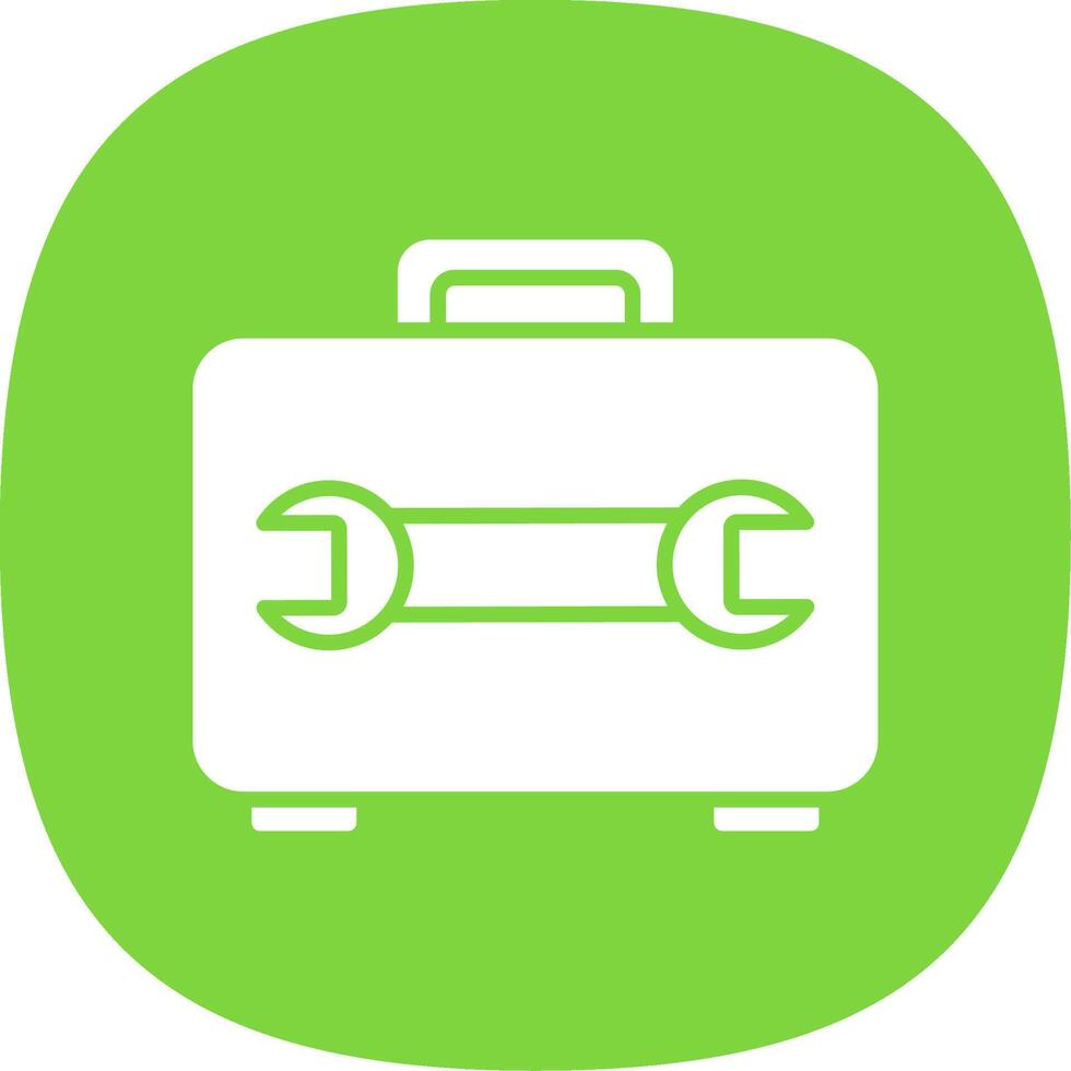 Toolbox Glyph Curve Icon Design vector