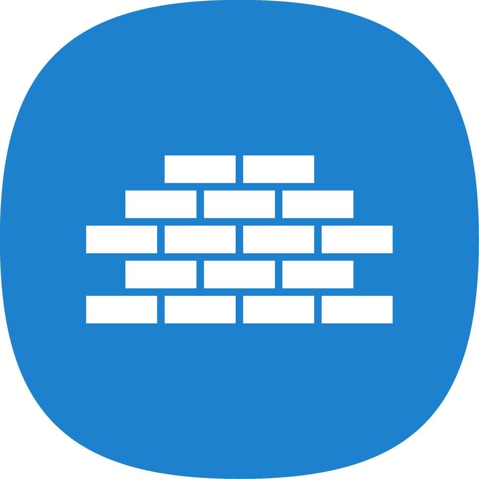 Wall Glyph Curve Icon Design vector