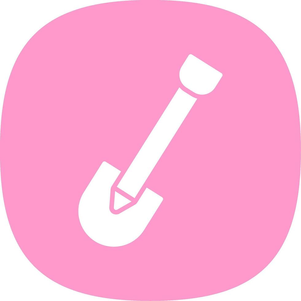 Shovel Glyph Curve Icon Design vector