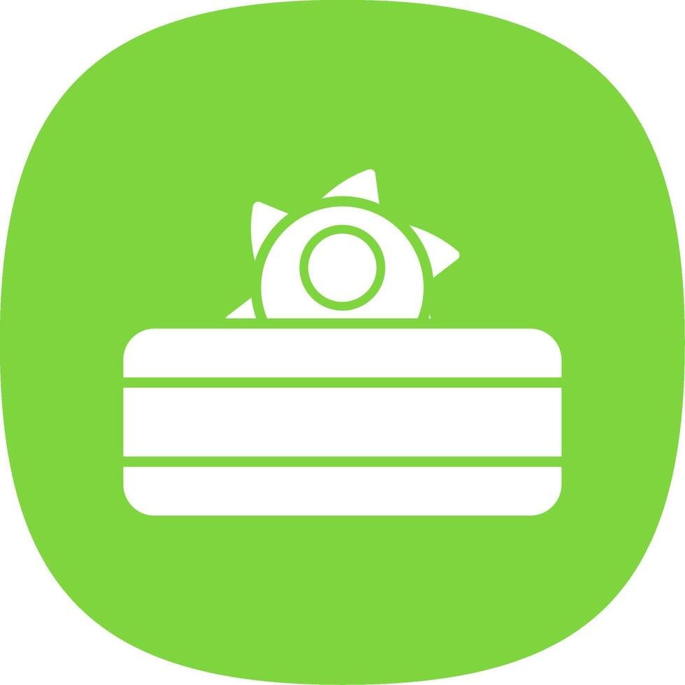 Circular Saw Glyph Curve Icon Design vector