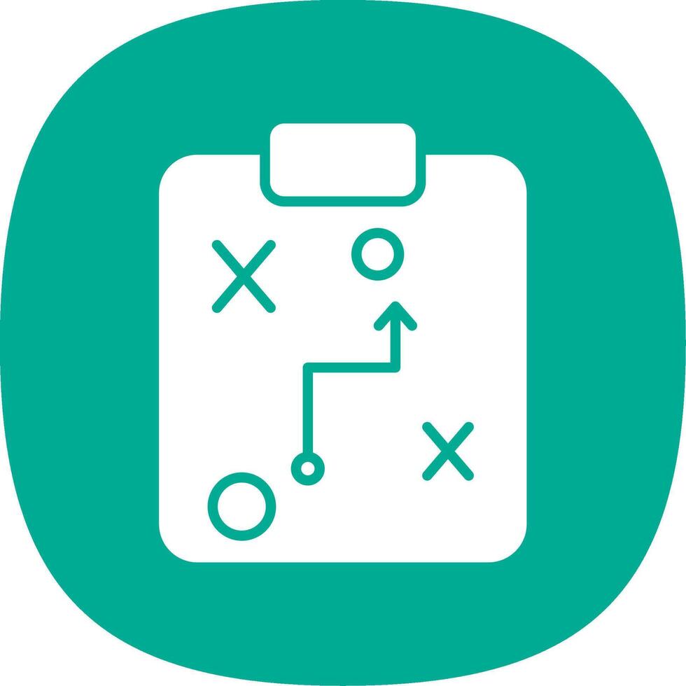 Planning Glyph Curve Icon Design vector