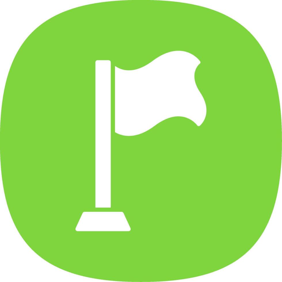 Flag Glyph Curve Icon Design vector