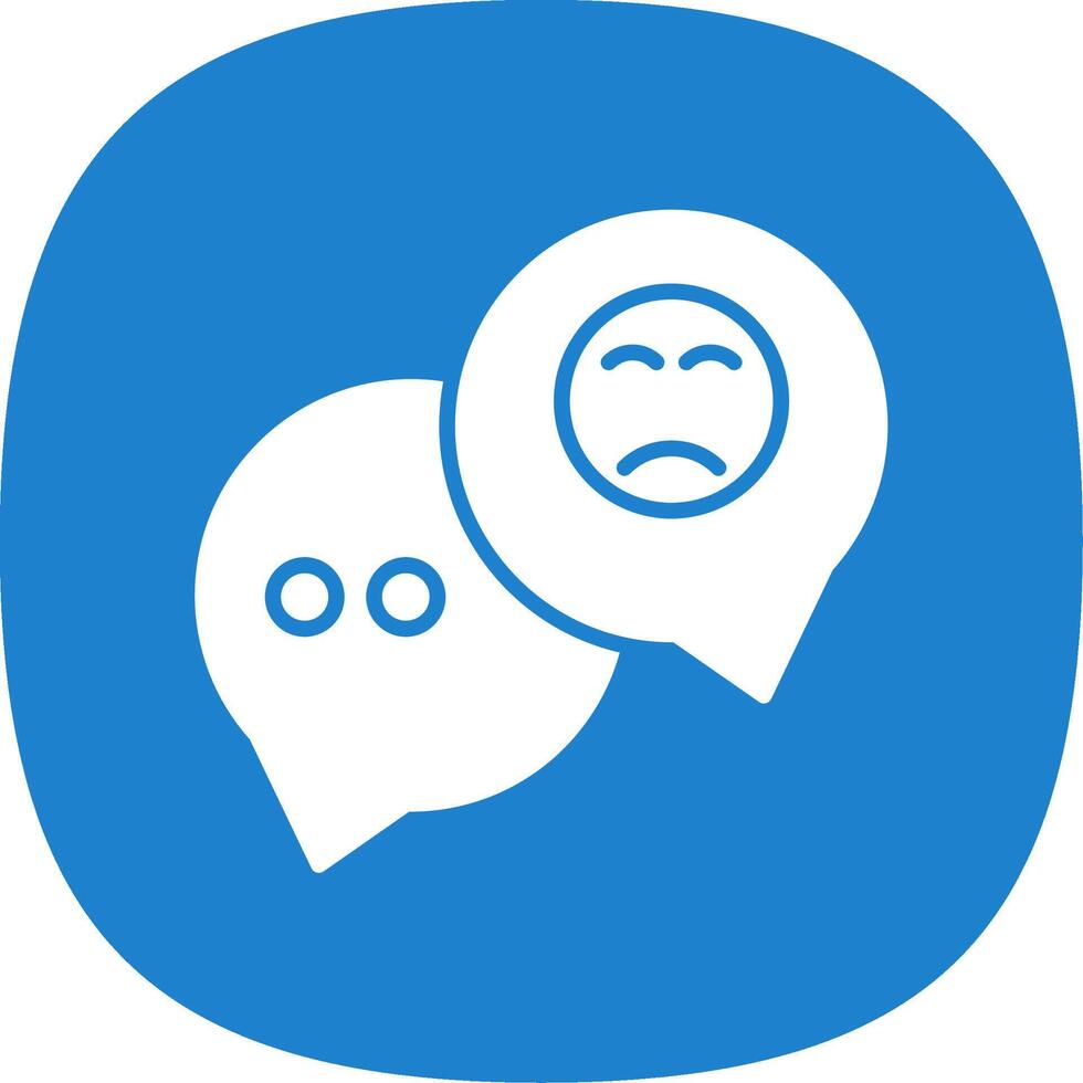 Speech Bubble Glyph Curve Icon Design vector