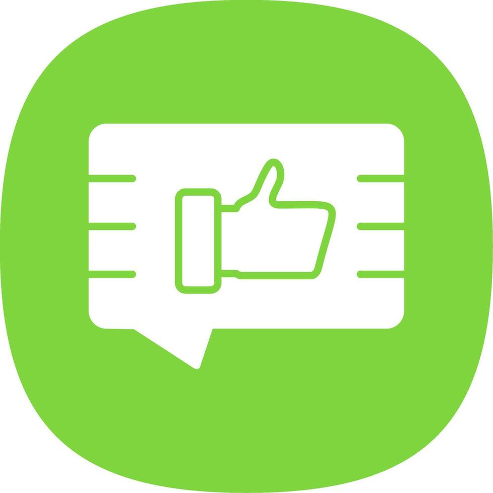 Feedback Glyph Curve Icon Design vector