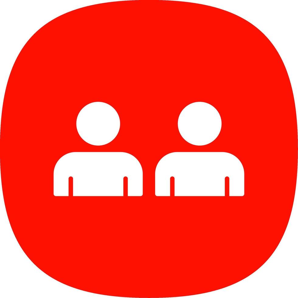 Person Glyph Curve Icon Design vector
