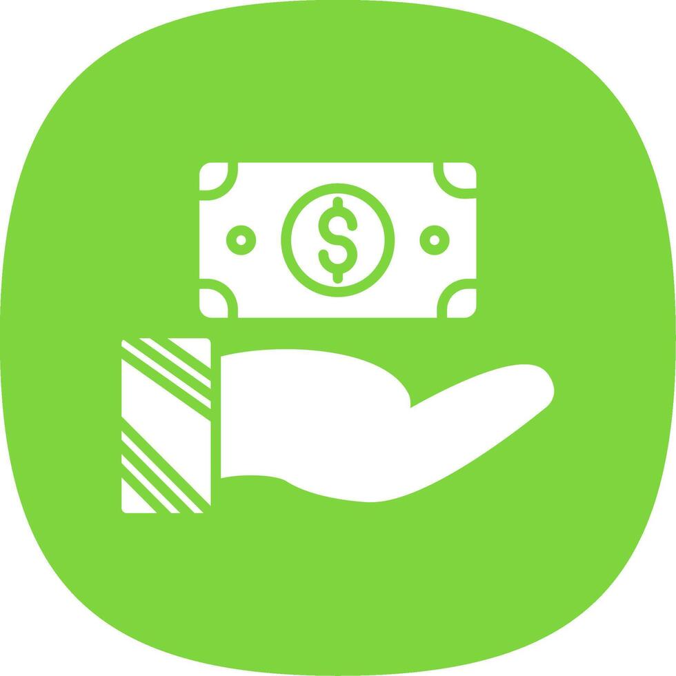 Donate Glyph Curve Icon Design vector