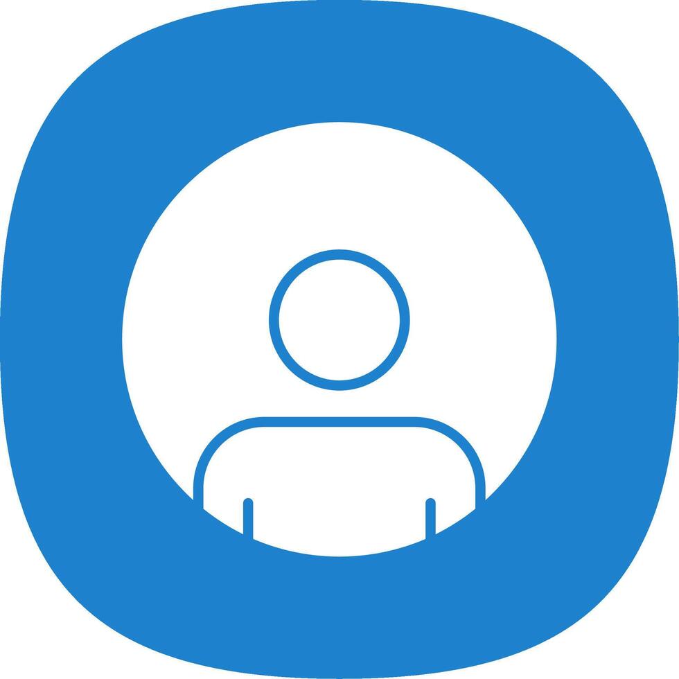 User Glyph Curve Icon Design vector