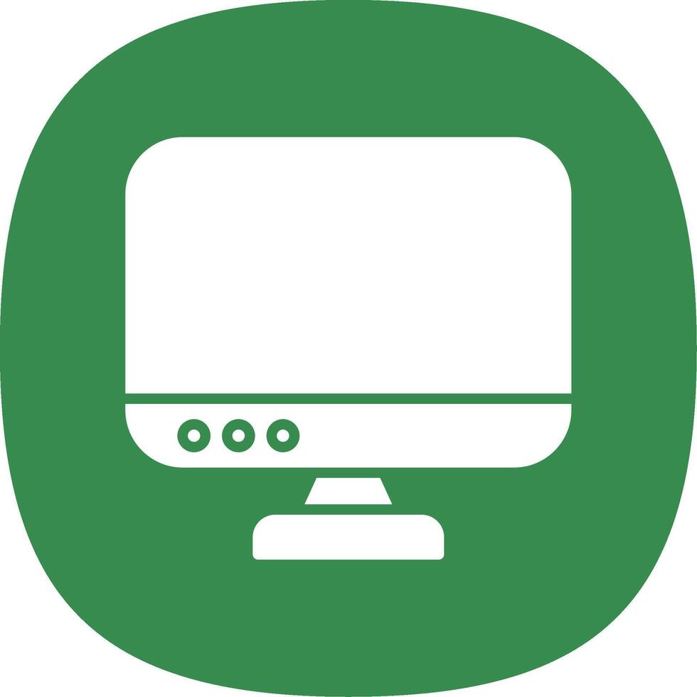 Computer Glyph Curve Icon Design vector