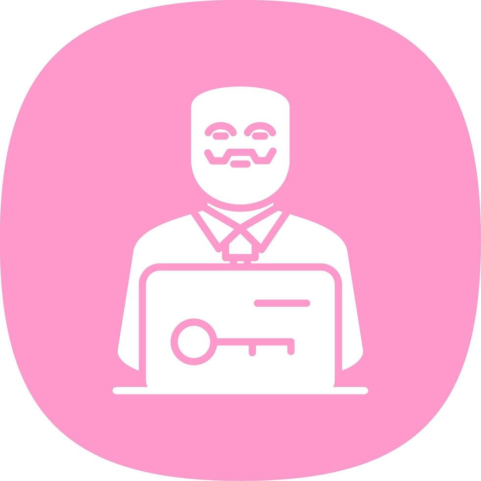 Anonymous Glyph Curve Icon Design vector