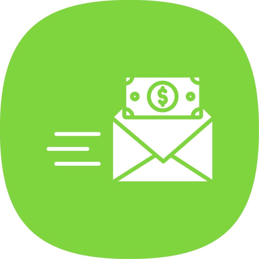 Bribe Glyph Curve Icon Design vector