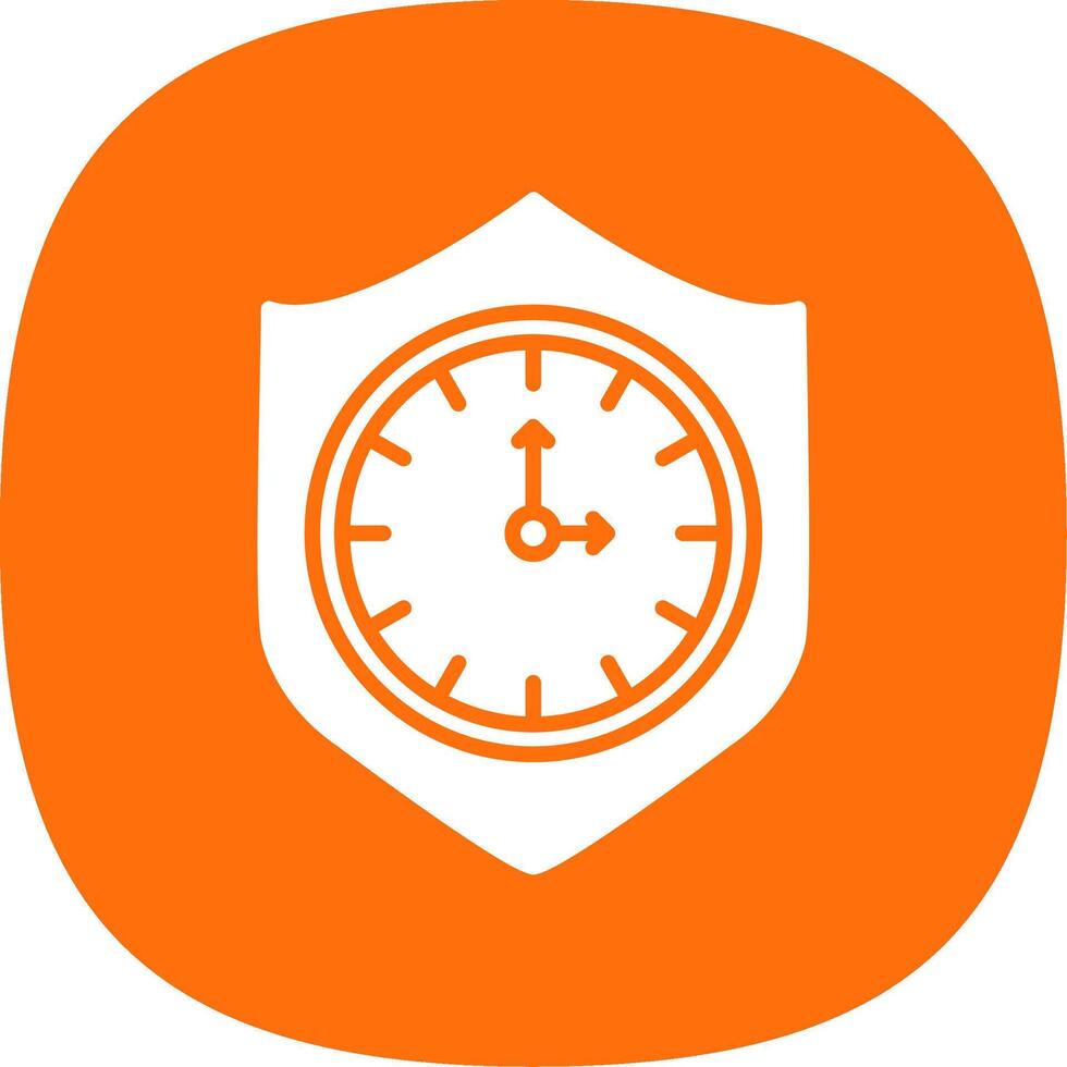 Reliablity Glyph Curve Icon Design vector