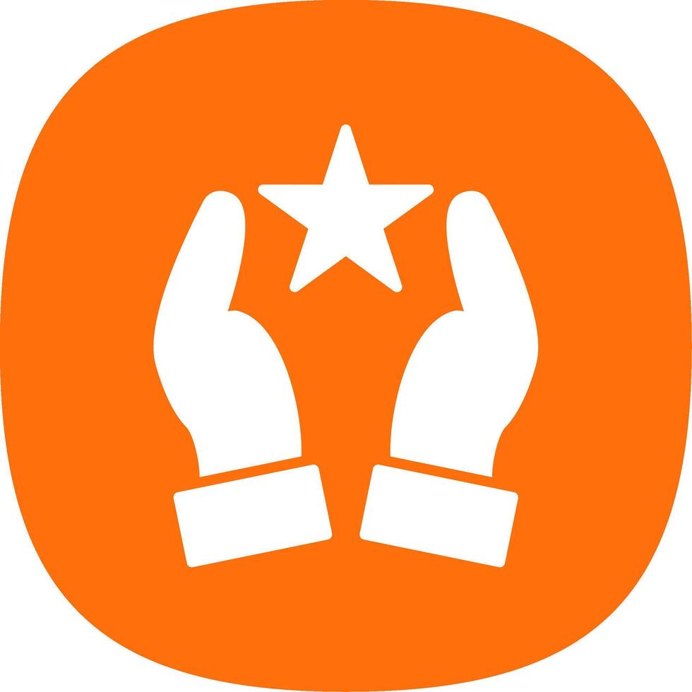 Hands Glyph Curve Icon Design vector