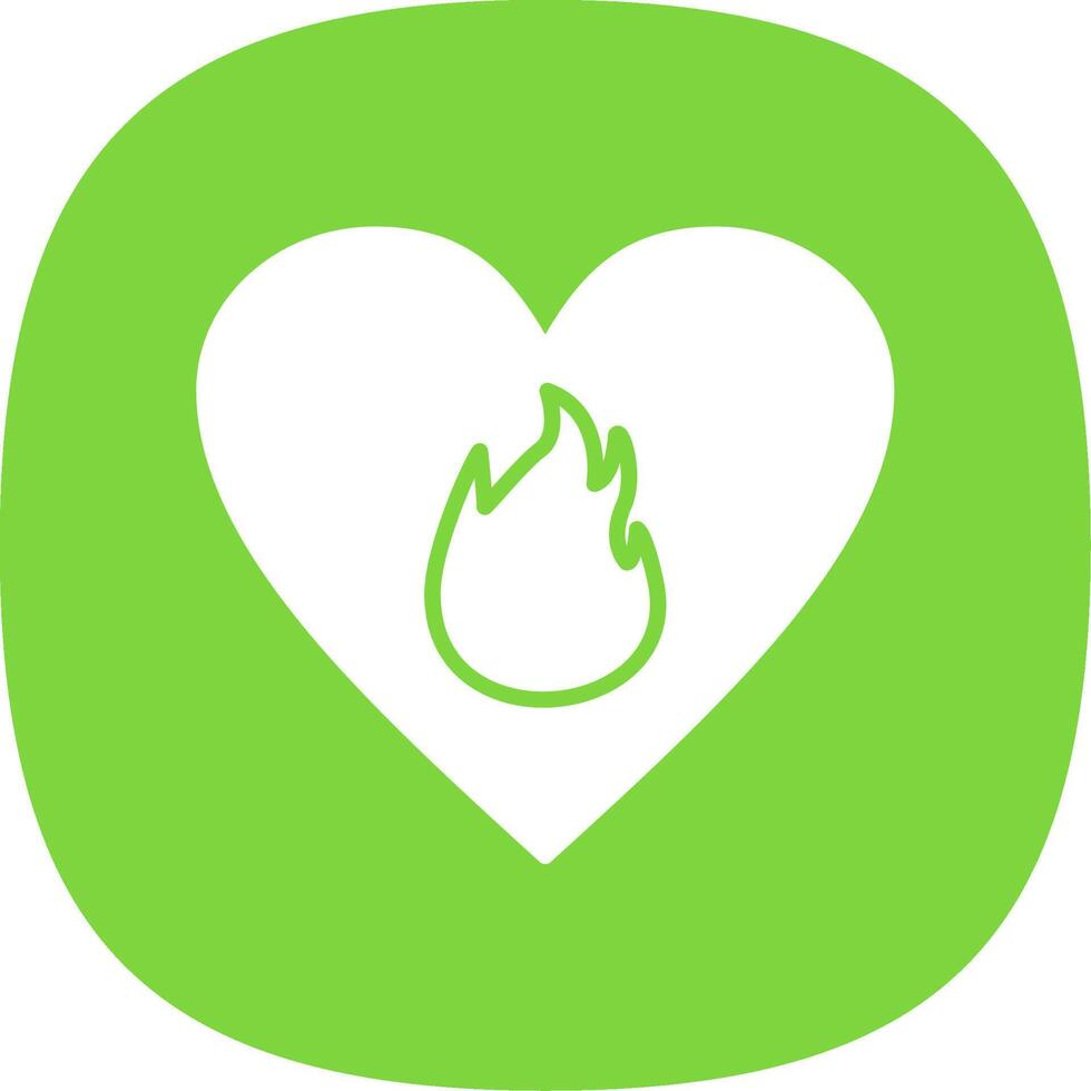 Passion Glyph Curve Icon Design vector