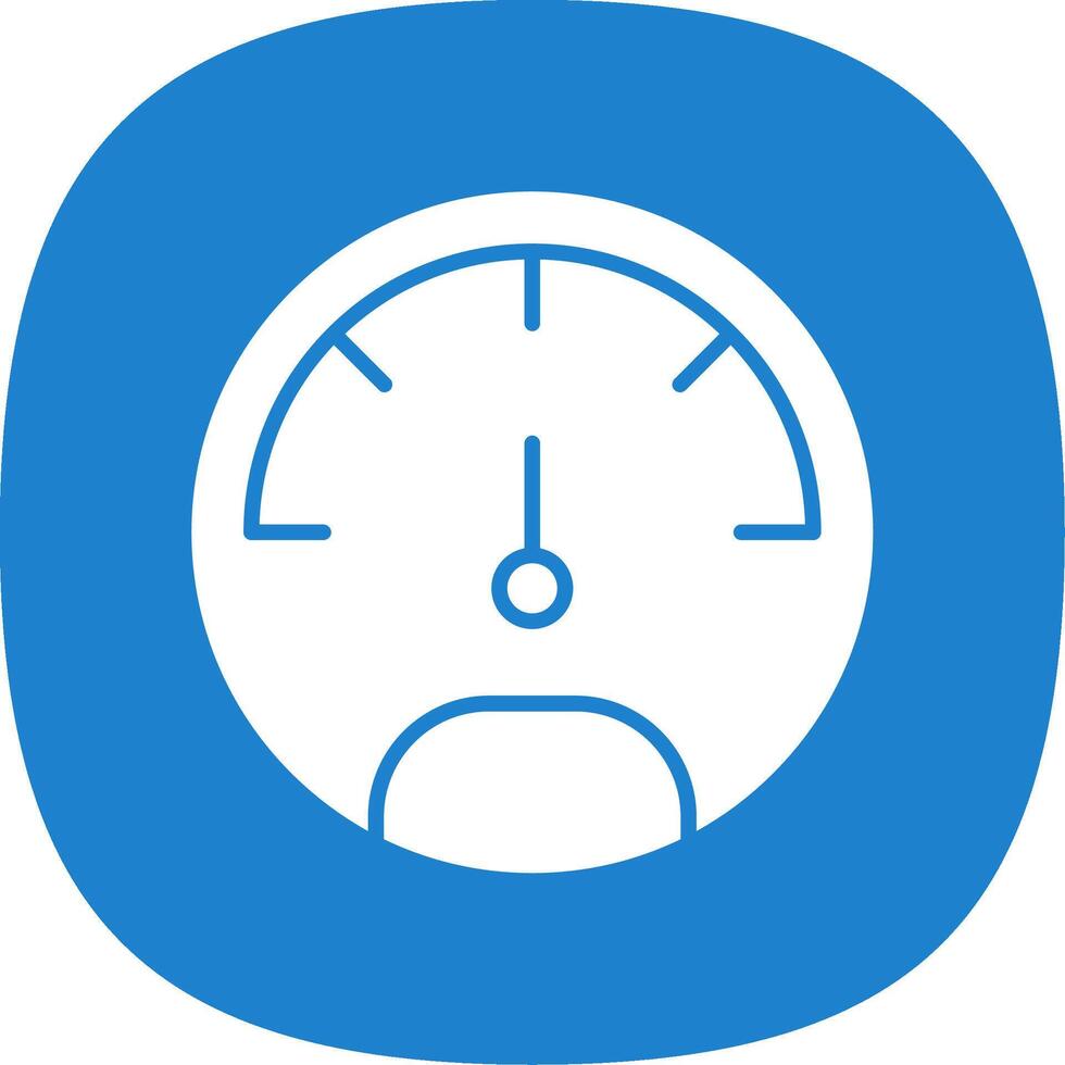 Speedo Meter Glyph Curve Icon Design vector