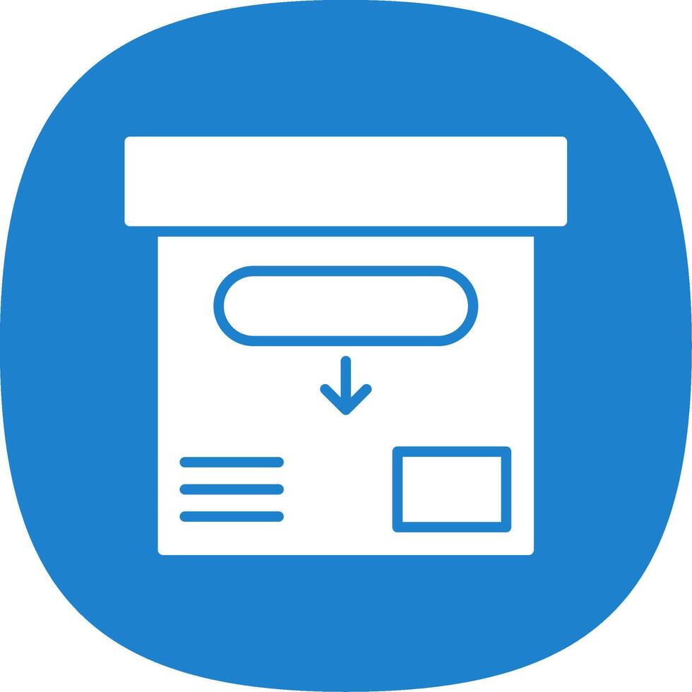 Archive Glyph Curve Icon Design vector