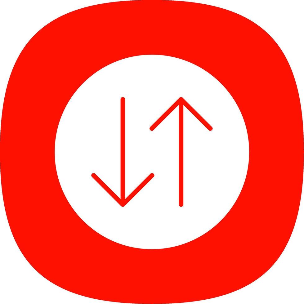 Arrows Glyph Curve Icon Design vector