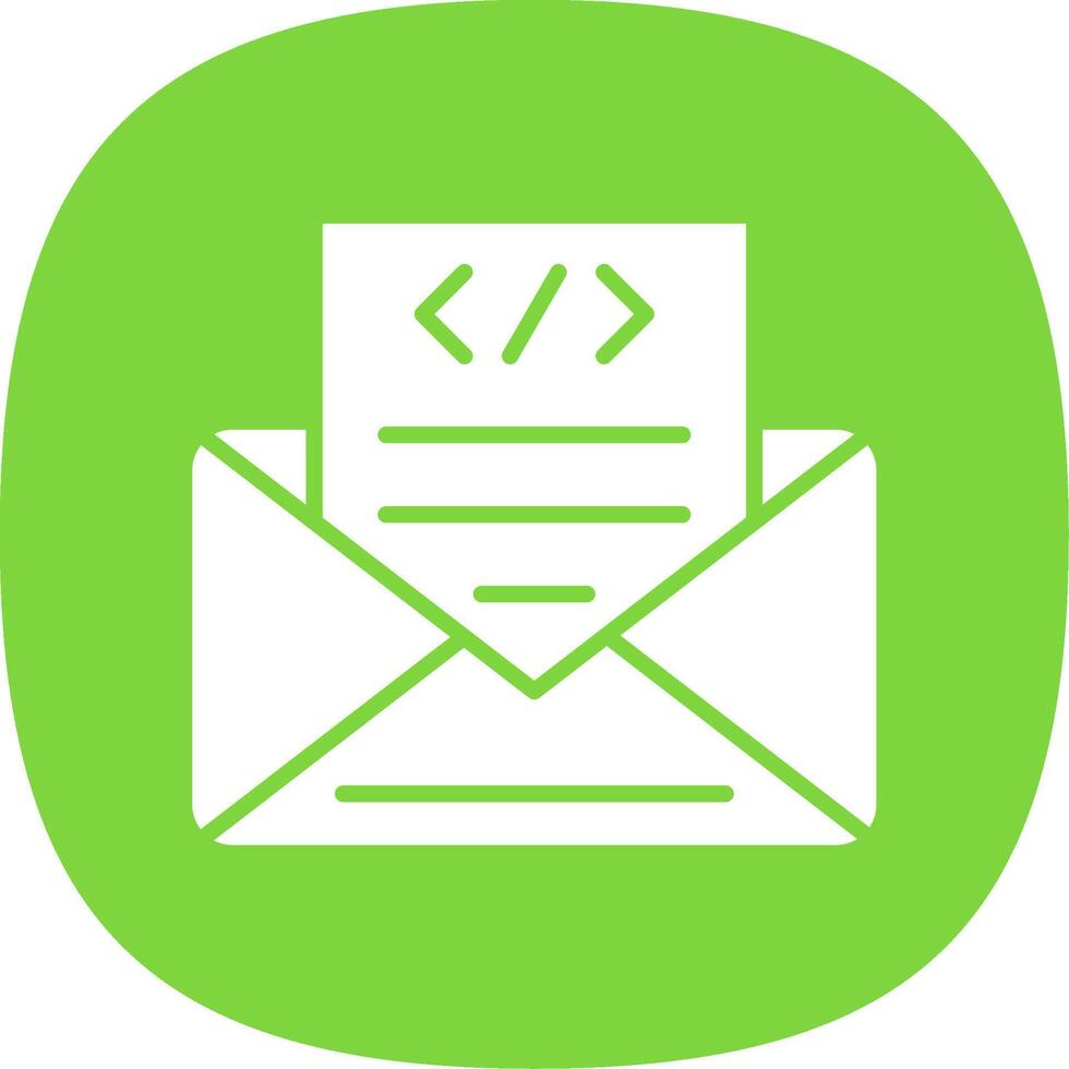 Envelope Glyph Curve Icon Design vector