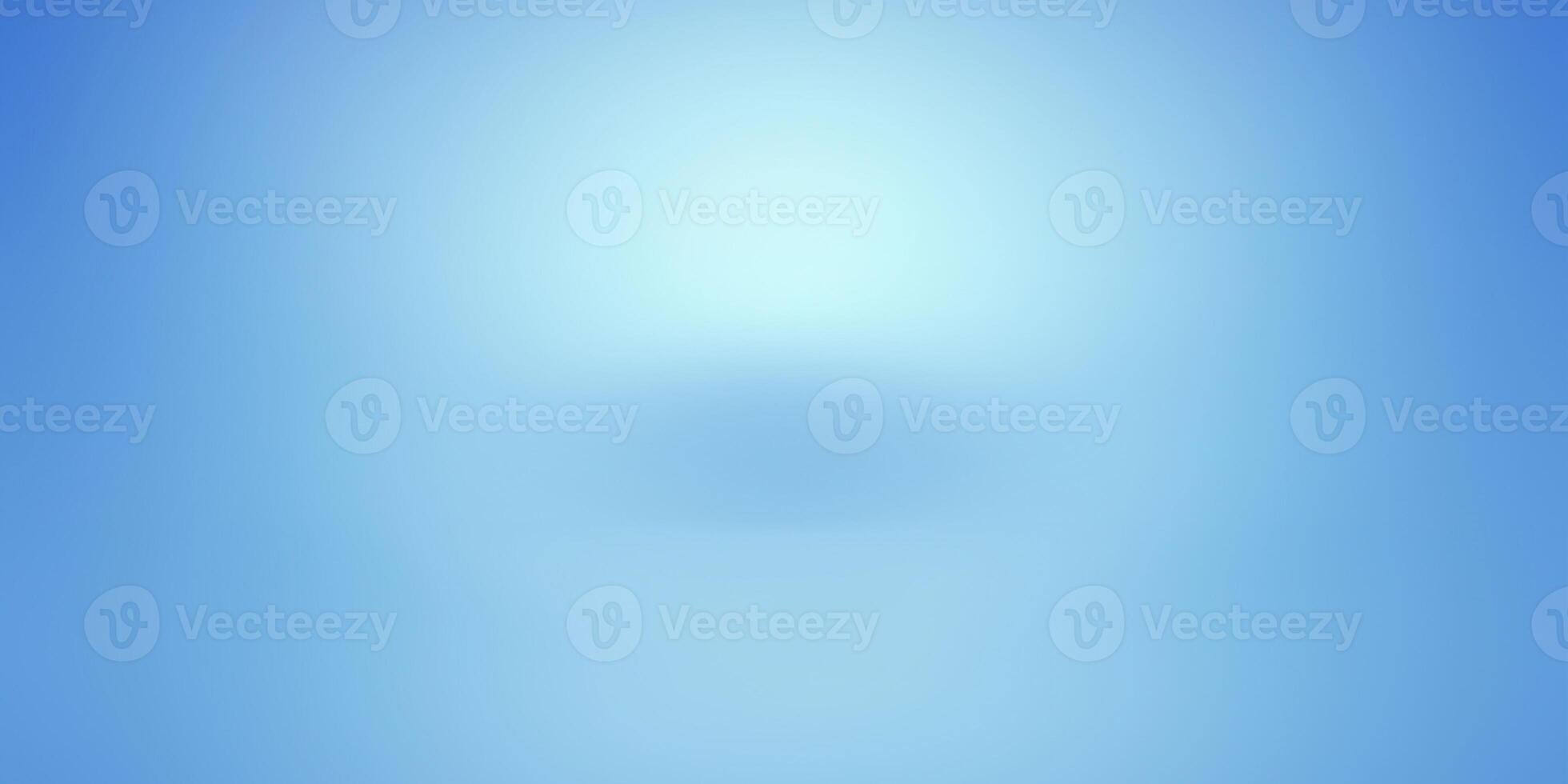 Contemporary Elegance, Gradient Blue Background with Dark Blue Hue and Black Vignette in Studio Setting. photo