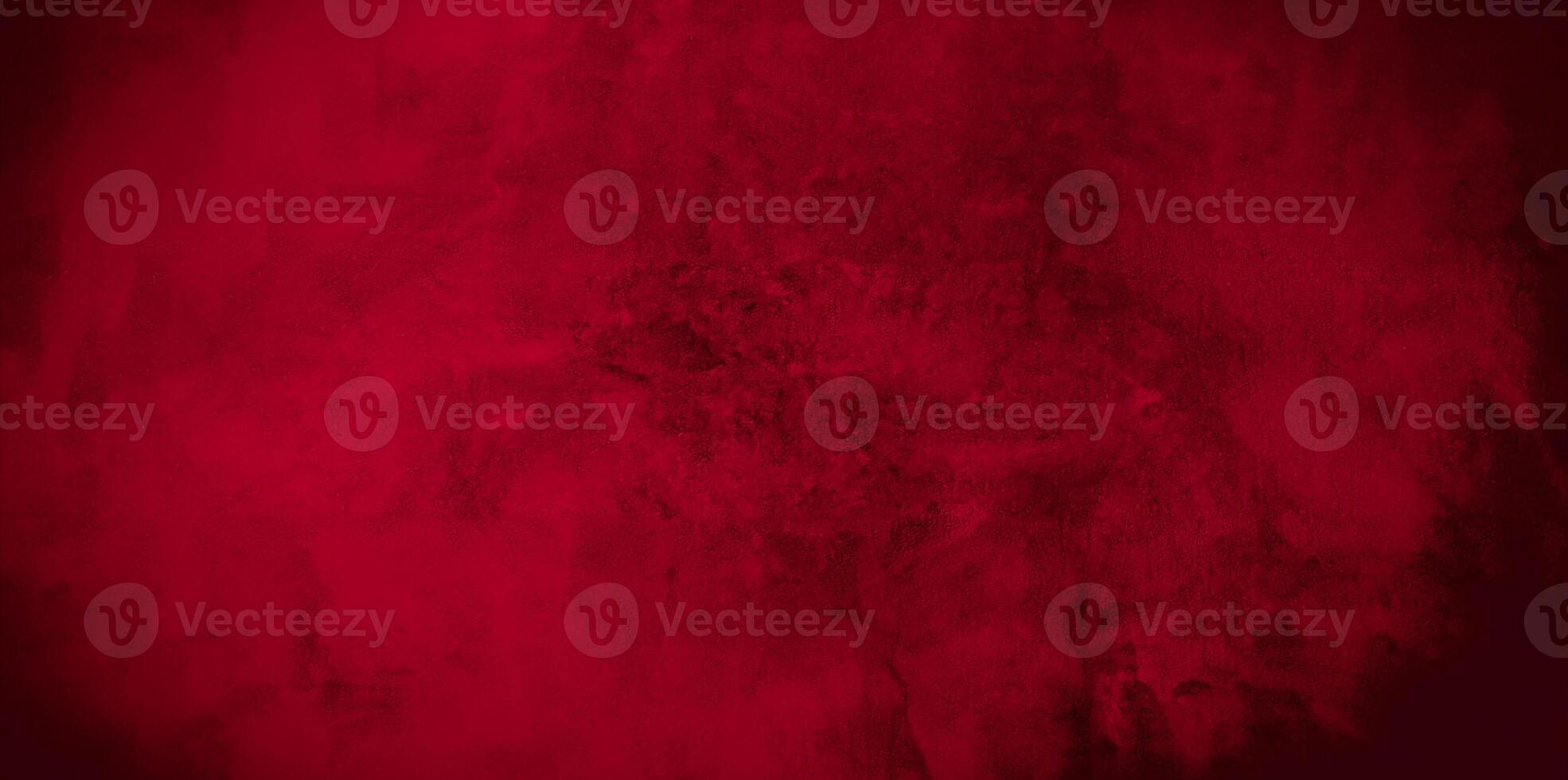 Abstract Dark Color Design, Aesthetic Old Wall Texture in Cement Black and Red, Enhanced with Light Gradient on White Background. photo