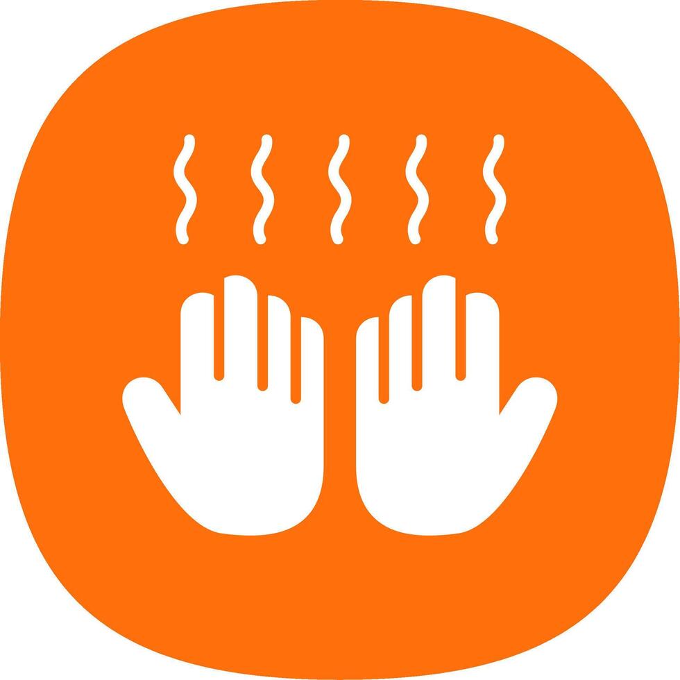 Hand Dryer Glyph Curve Icon Design vector