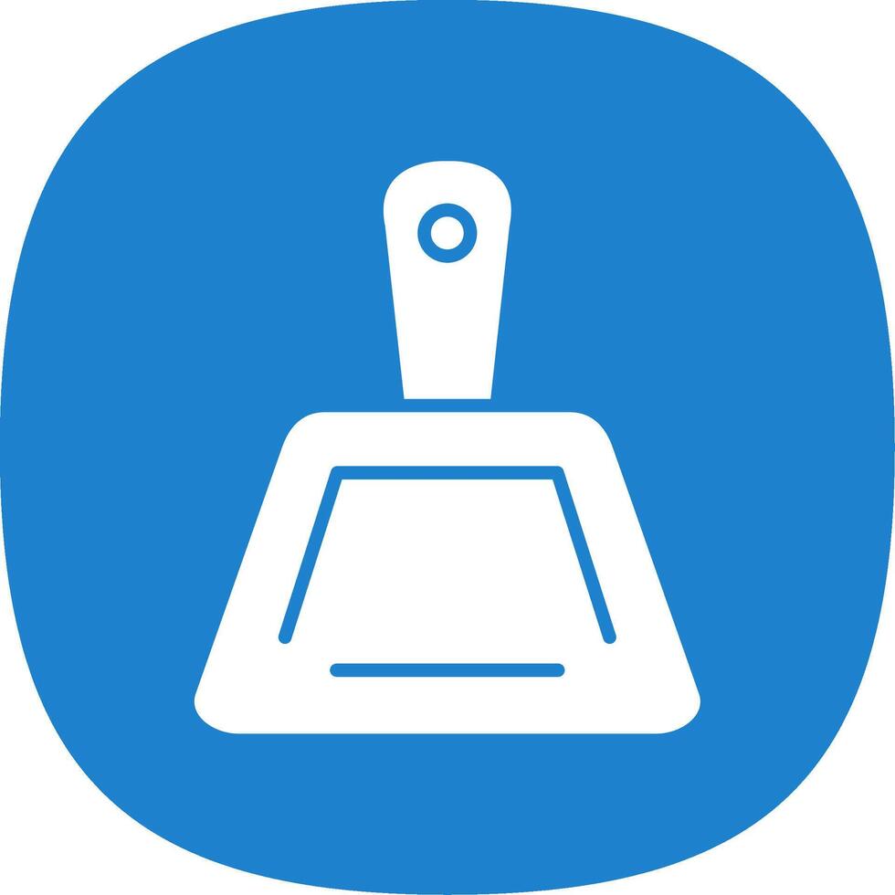 Dustpan Glyph Curve Icon Design vector
