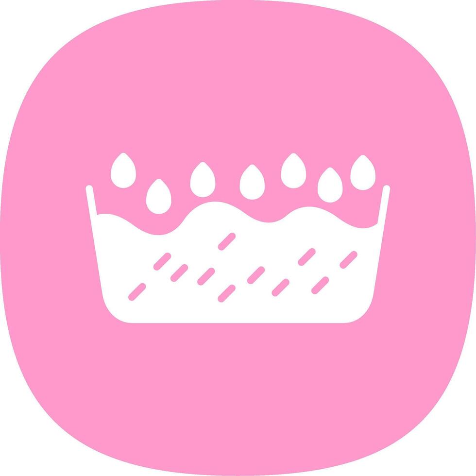 Laundry Glyph Curve Icon Design vector