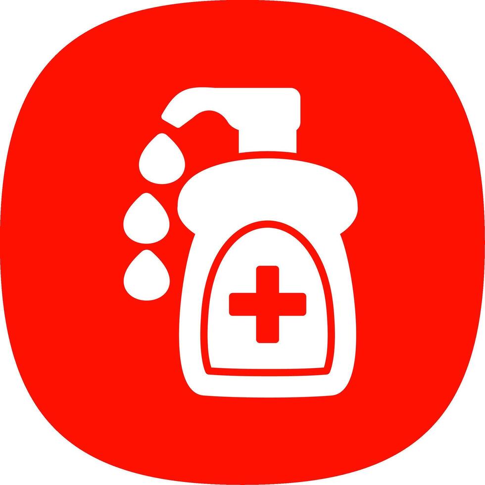 Liquid Soap Glyph Curve Icon Design vector