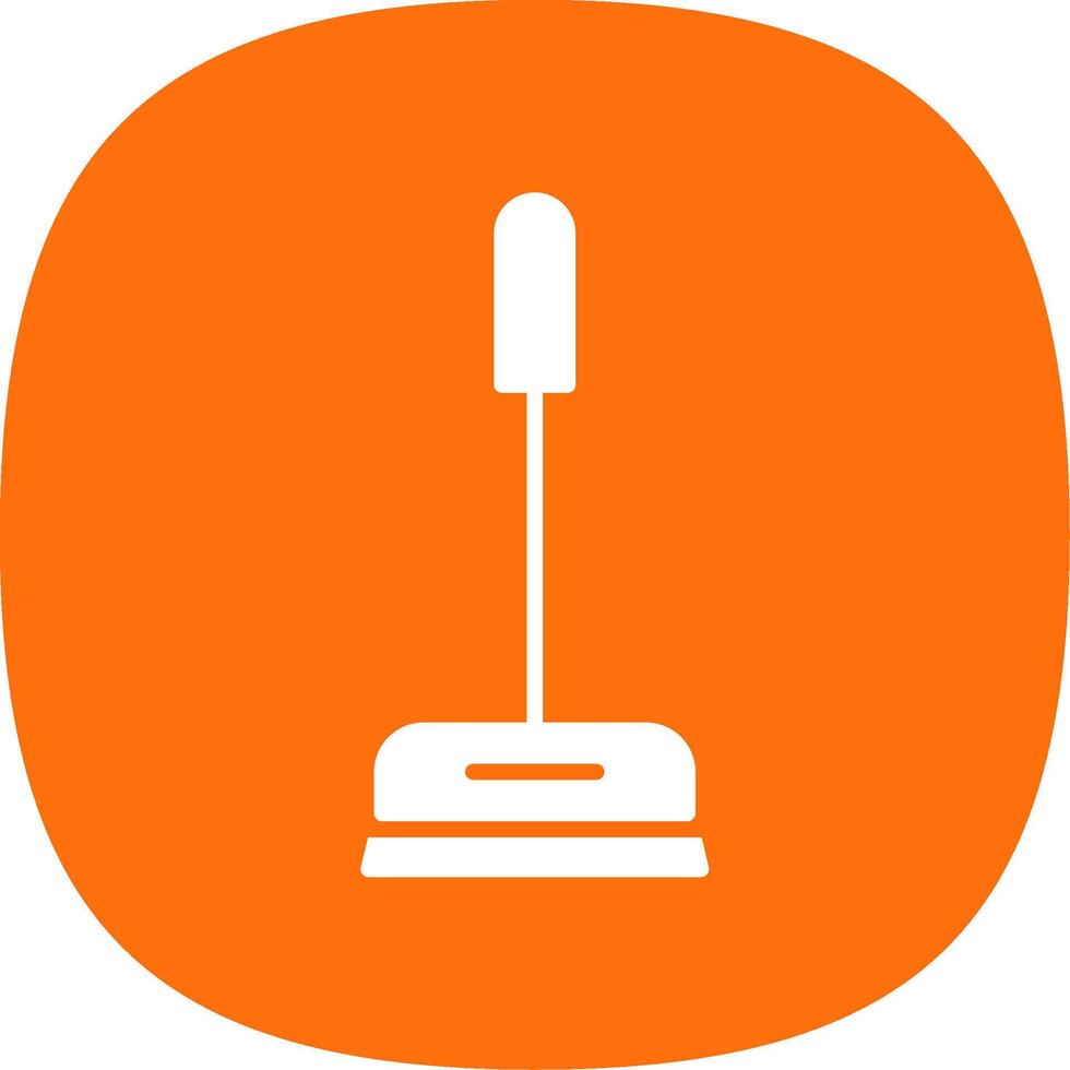 Cleaner Glyph Curve Icon Design vector