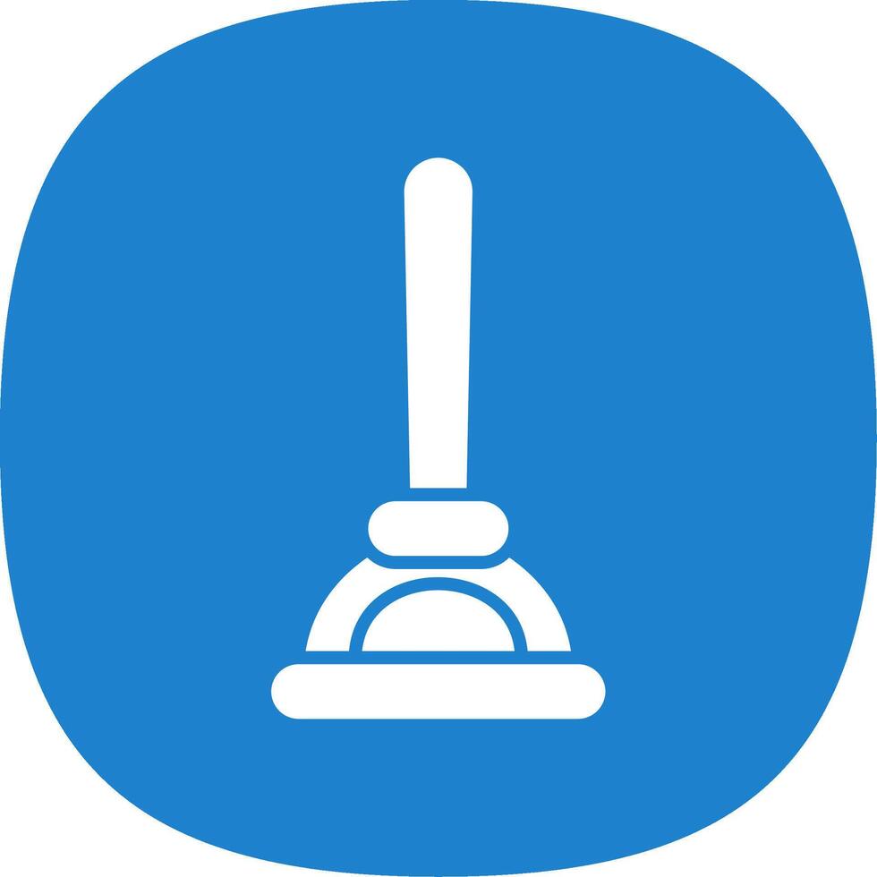 Plunger Glyph Curve Icon Design vector