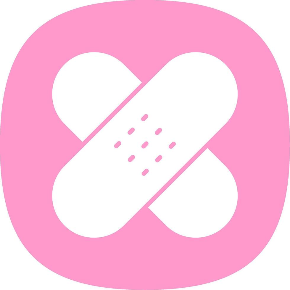 Band Aid Glyph Curve Icon Design vector