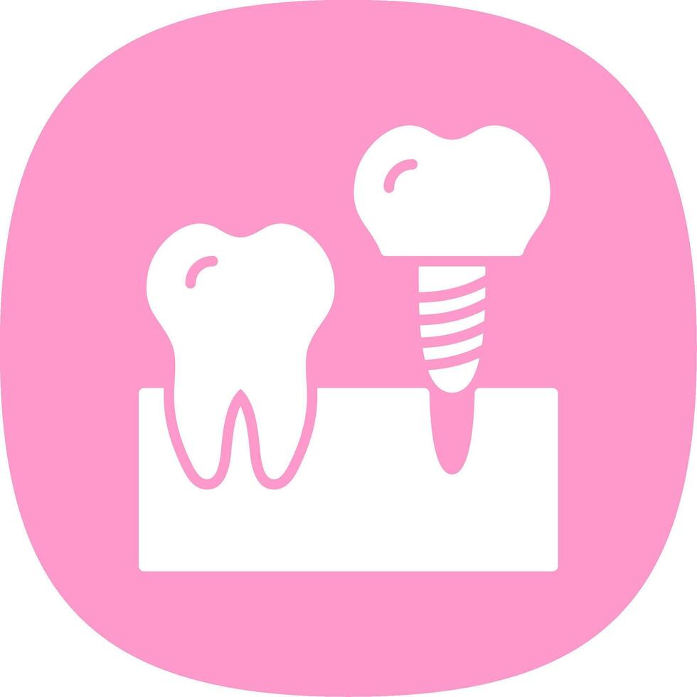 Implants Glyph Curve Icon Design vector
