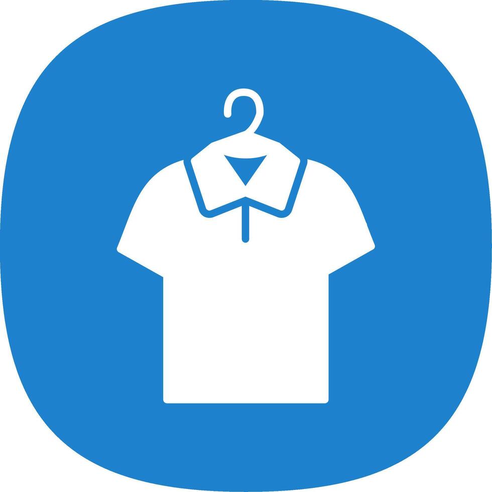 Shirt Glyph Curve Icon Design vector