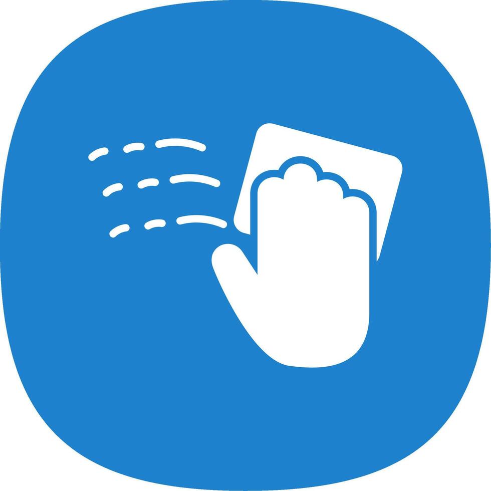 Cleaning Glyph Curve Icon Design vector