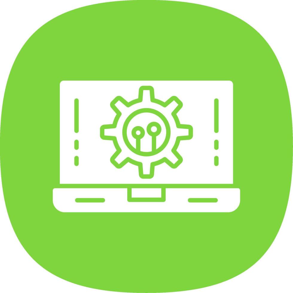 Software Development Glyph Curve Icon Design vector