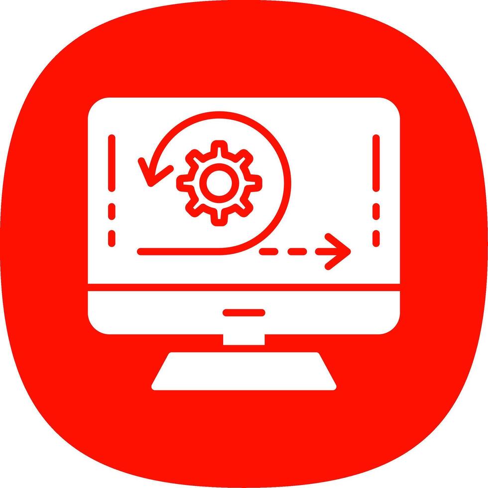 Agile Glyph Curve Icon Design vector
