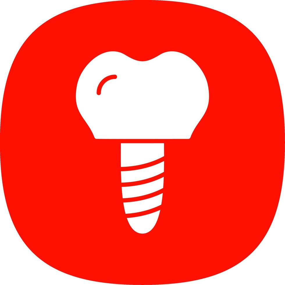 Implants Glyph Curve Icon Design vector