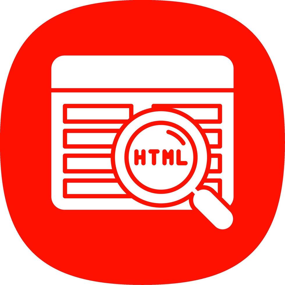 Code Review Glyph Curve Icon Design vector