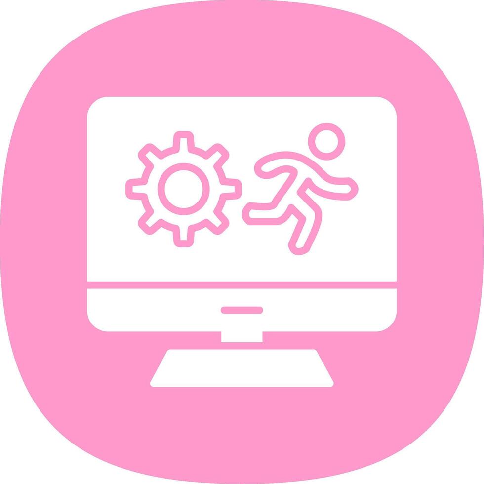 Sprint Glyph Curve Icon Design vector